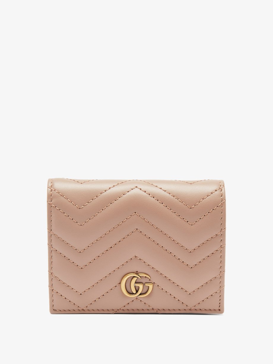 Neutral GG Marmont bi-fold quilted-leather cardholder | Gucci ...
