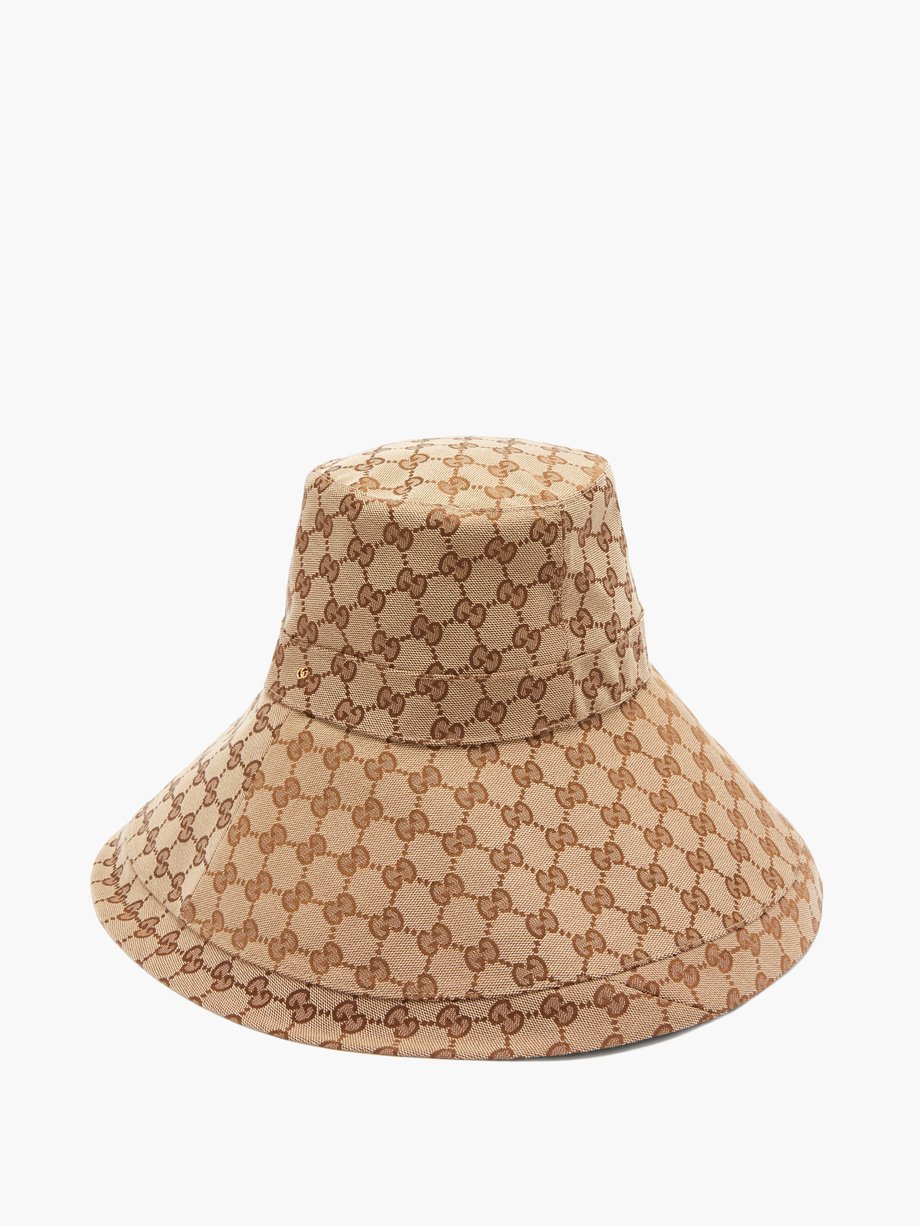 GG Canvas Bucket Hat in White - Gucci