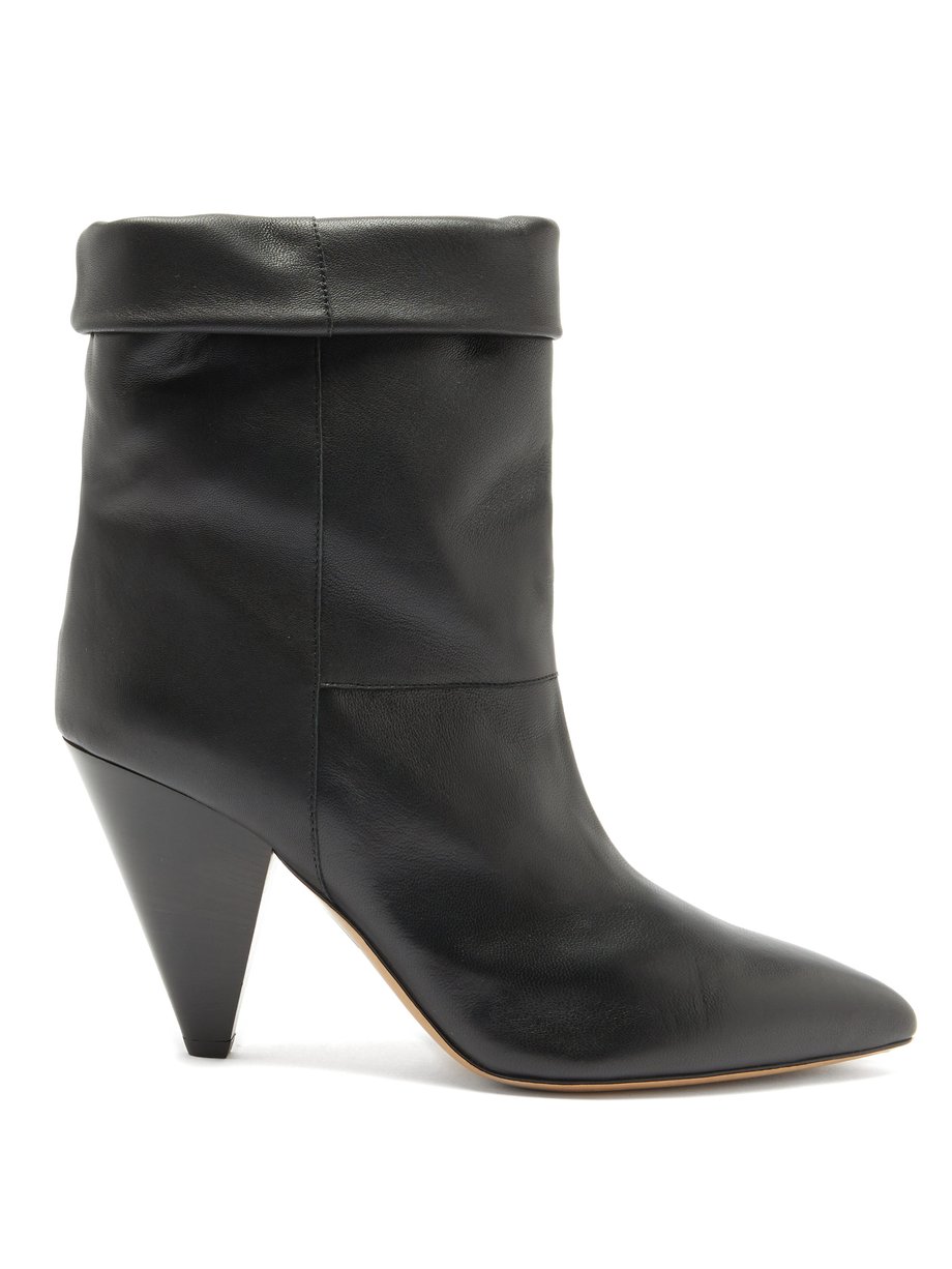Black Luido leather ankle boots | Isabel Marant | MATCHESFASHION US