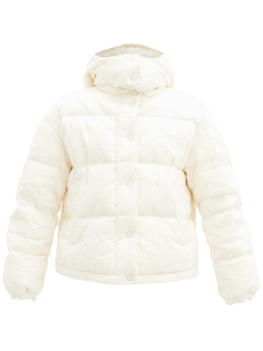 Neutral Daos check-jacquard quilted down jacket | Moncler ...