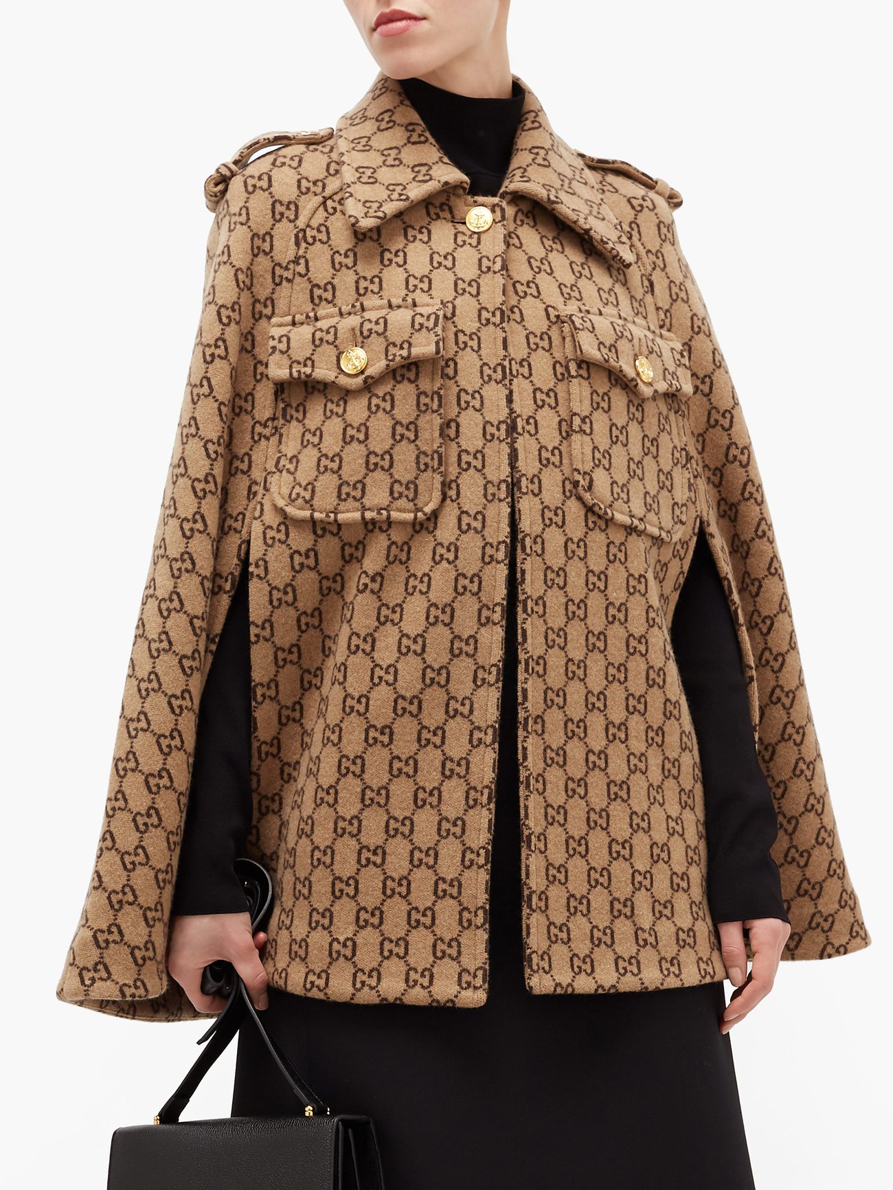 Gucci Kids GG Damier Jacquard Cape - Farfetch