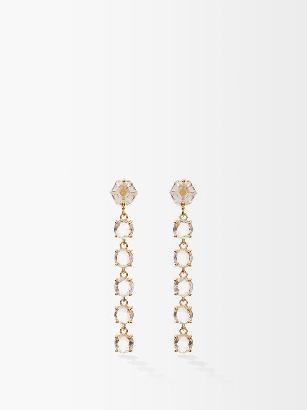 Suzanne Kalan Topaz & 14kt gold drop earrings
