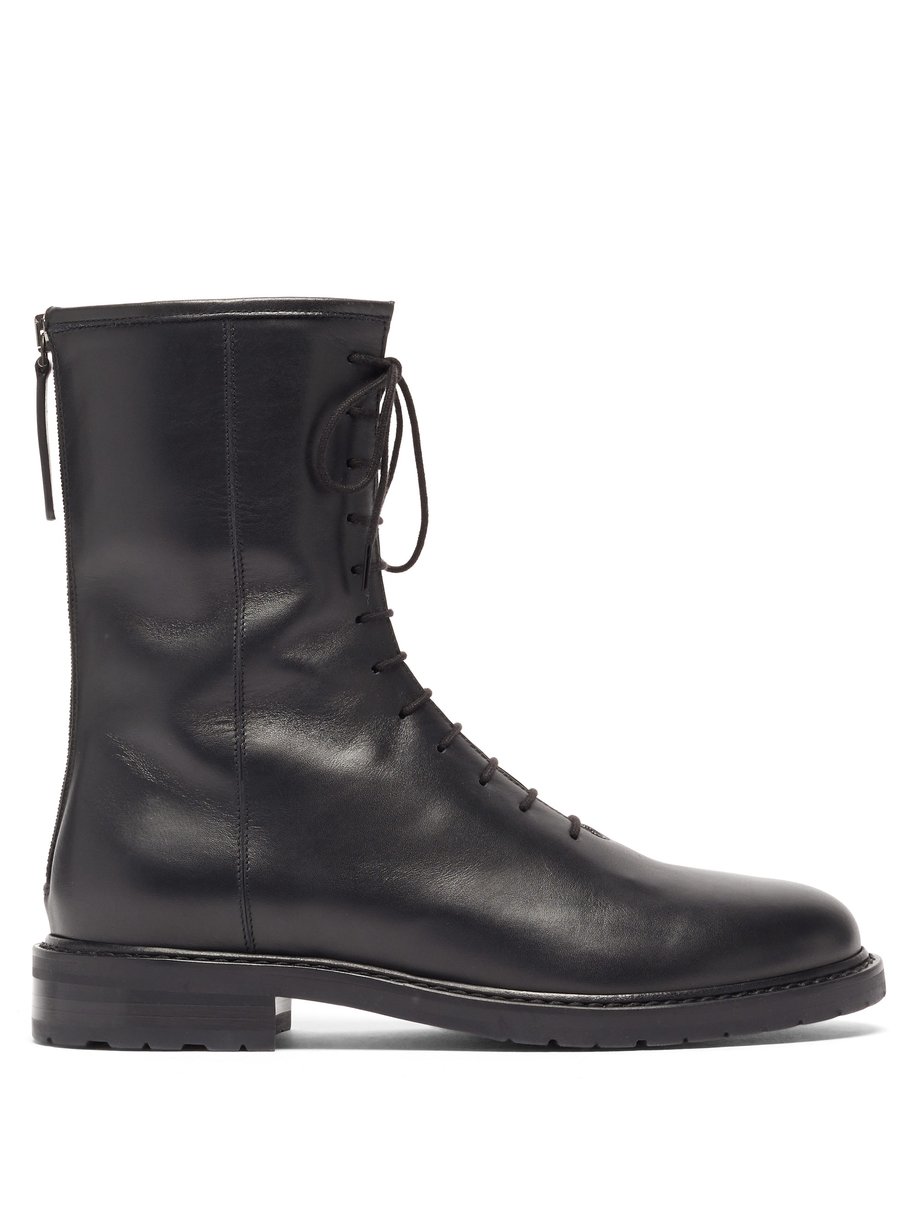 Black Lace-up leather boots | Legres | MATCHESFASHION UK