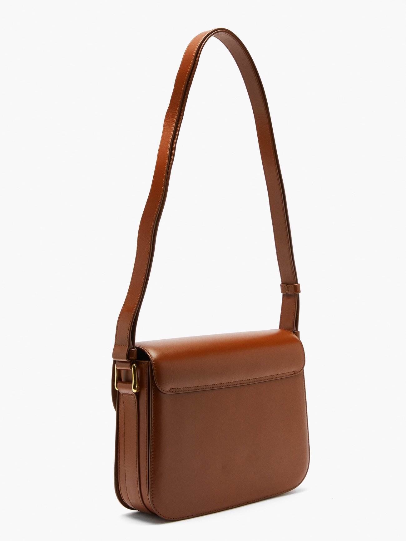 Tan Grace large smooth-leather shoulder bag