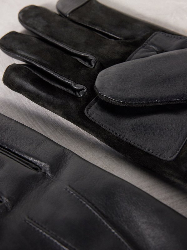 Dents Esher wool-lined leather touchscreen gloves