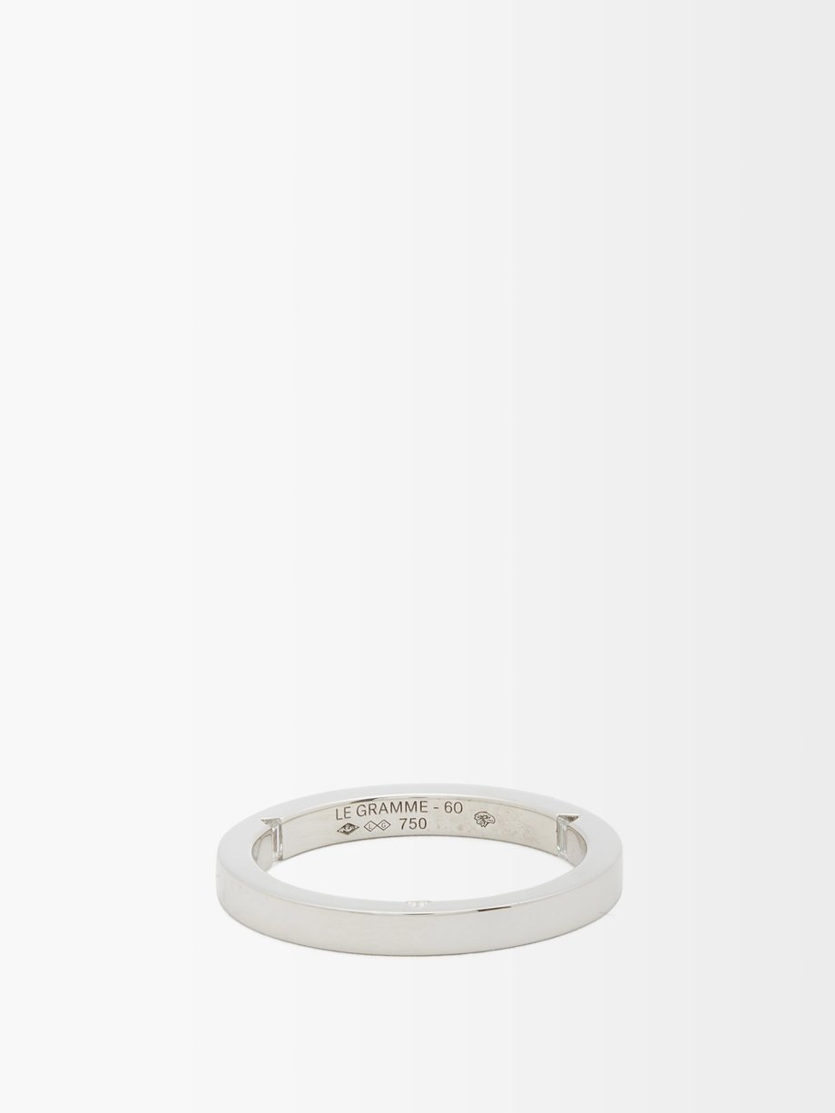 Silver 5G 18kt white gold & diamond ring | Le Gramme | MATCHESFASHION US
