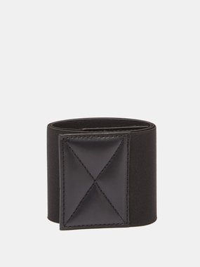 Raey Leather-panel elasticated waist belt