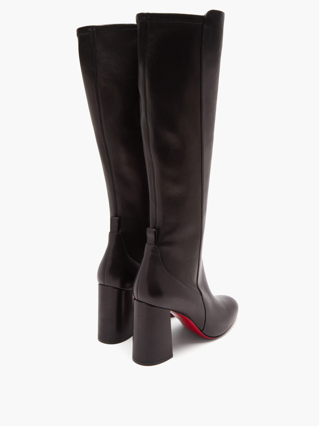 Christian Louboutin - Kronobotte 85 Leather Knee Boots - Womens - Black