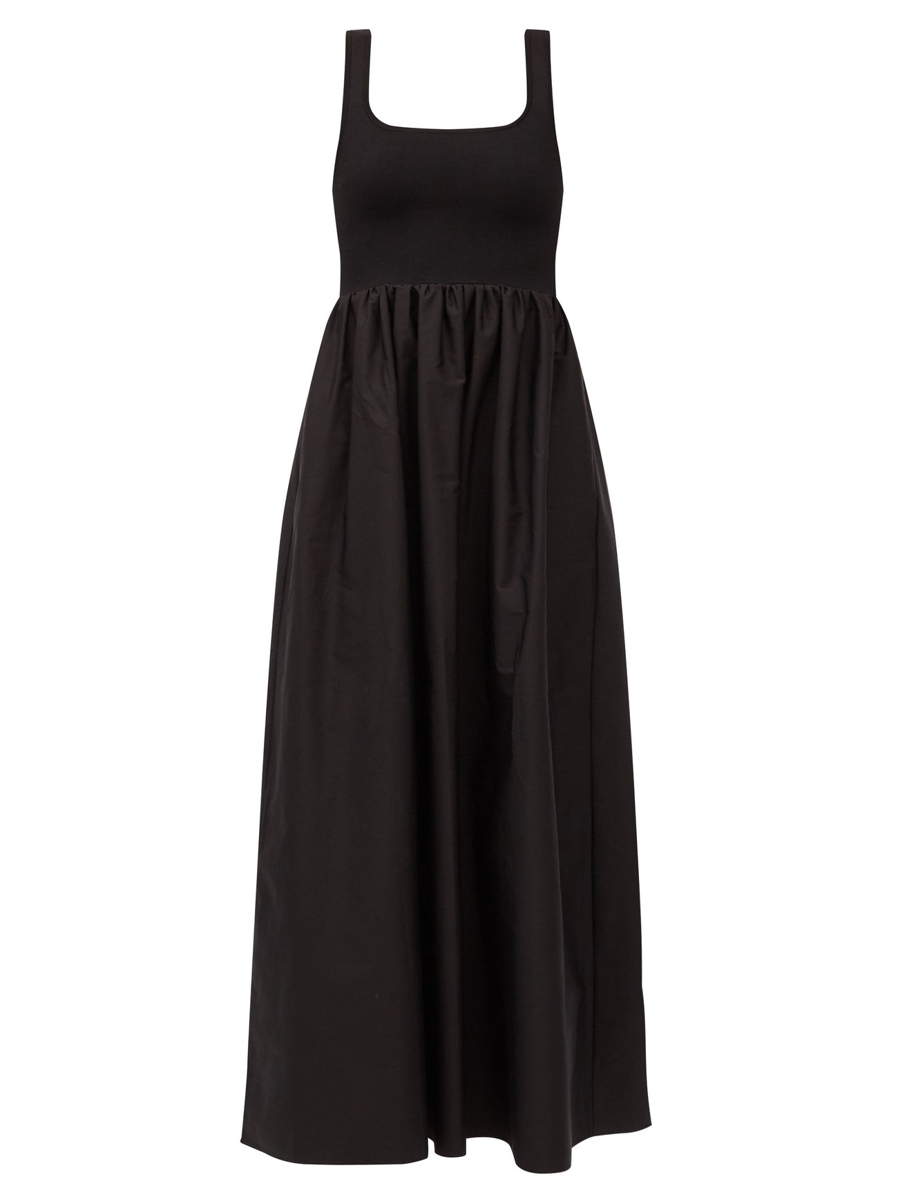 Black The Knit and Cotton maxi dress | Matteau | MATCHES UK