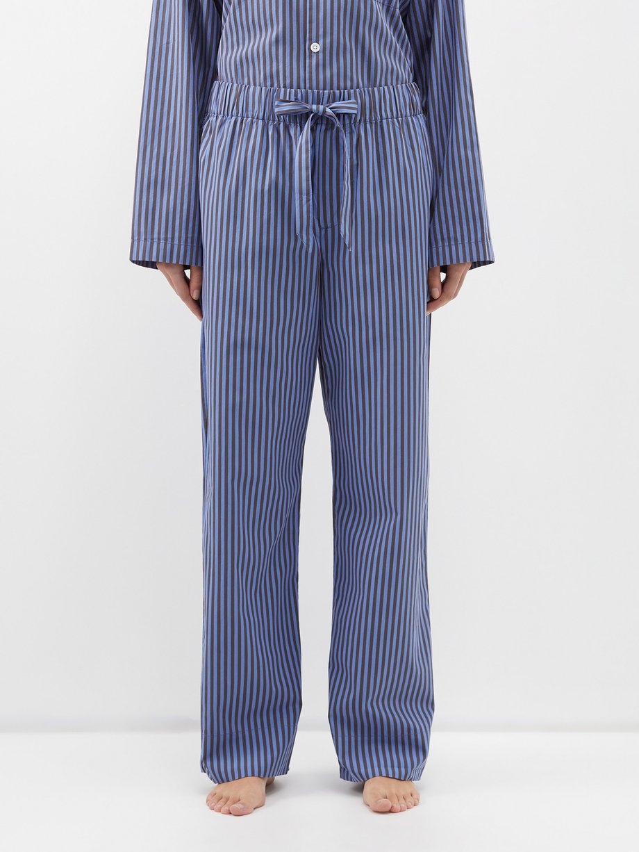 TEKLA Striped Organic Cotton-Poplin Pyjama Trousers for Men | MR PORTER