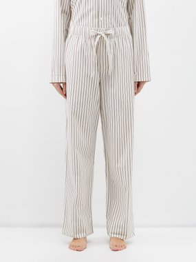 Tekla Striped organic-cotton pyjama trousers