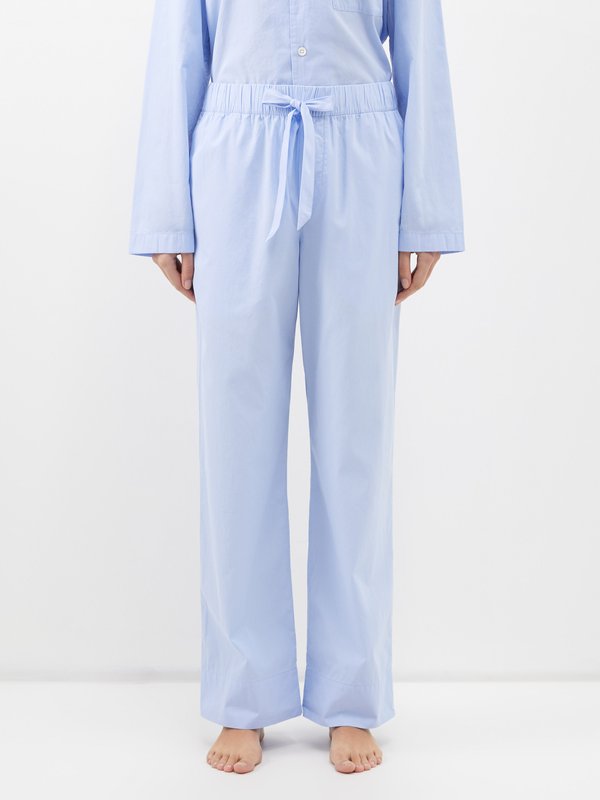 Tekla Drawstring organic-cotton pyjama trousers