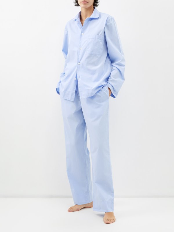 Tekla Drawstring organic-cotton pyjama trousers