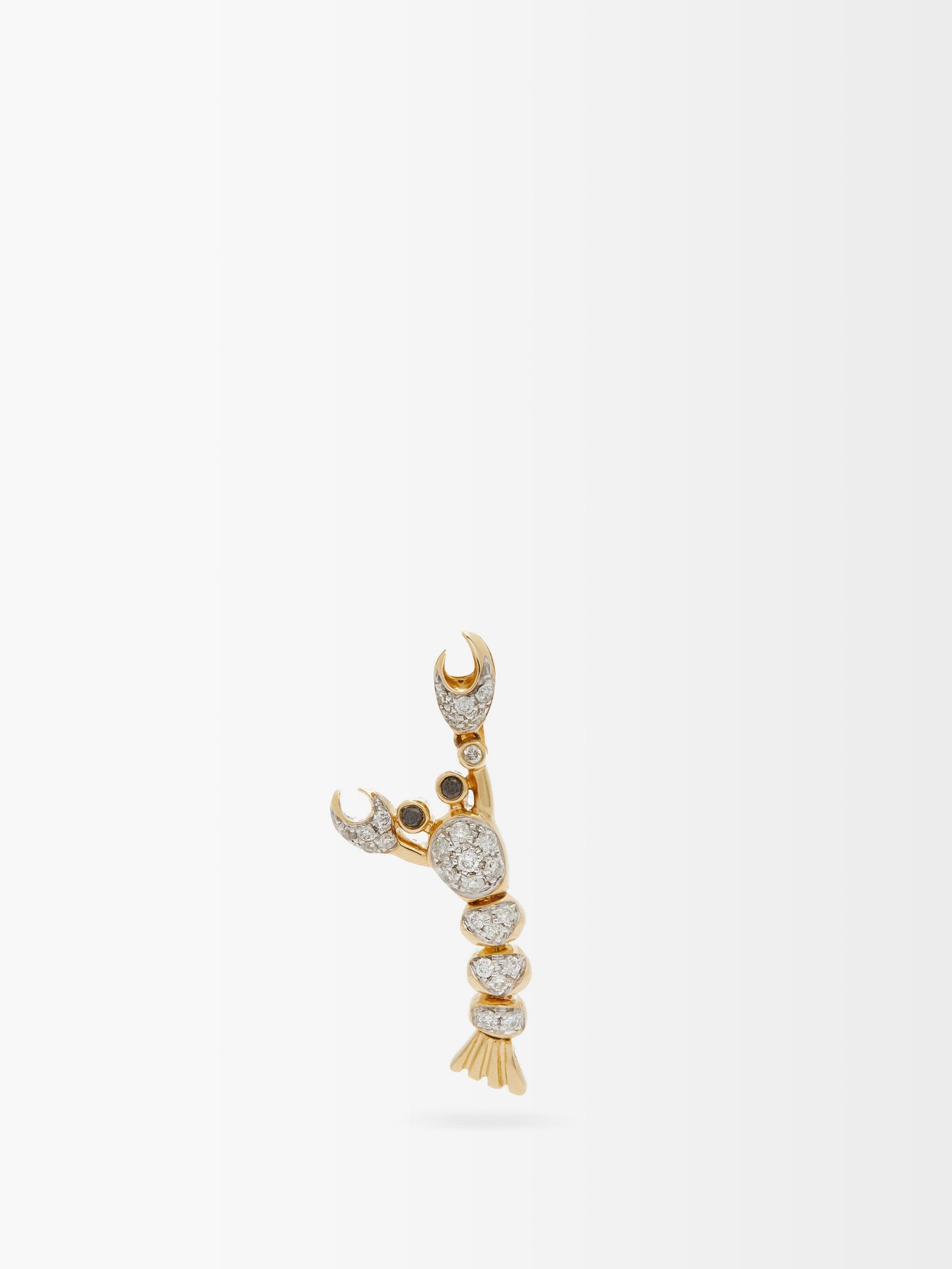 Gold Lobster diamond & gold single earring | Yvonne Léon | MATCHESFASHION US