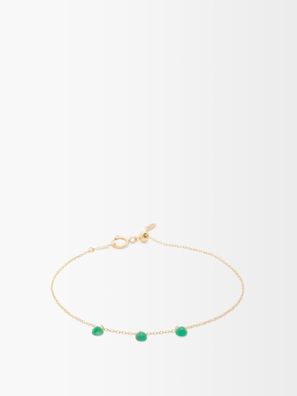 Persée (Persee) Dancing Green emerald & 18kt gold bracelet