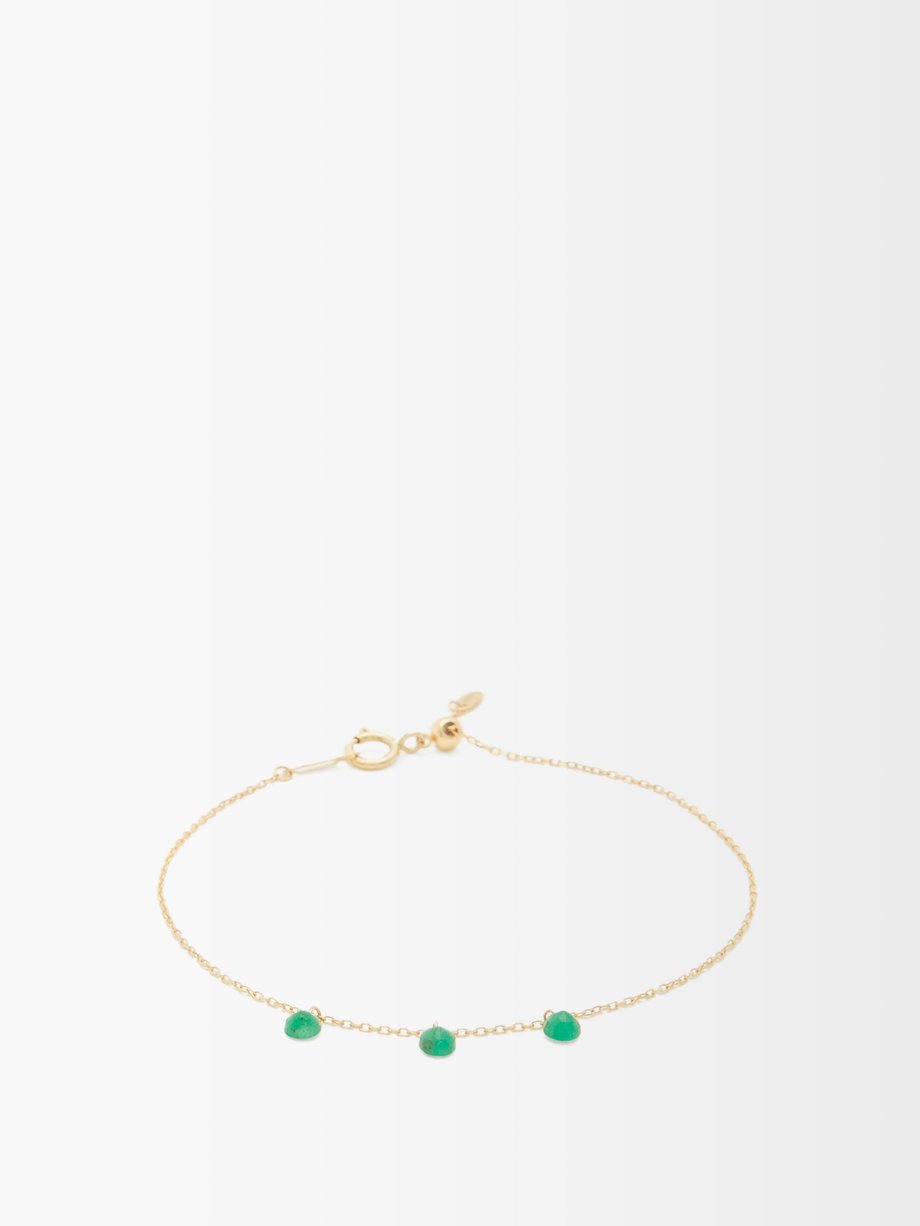 Persée (Persee) Dancing Green emerald & 18kt gold bracelet