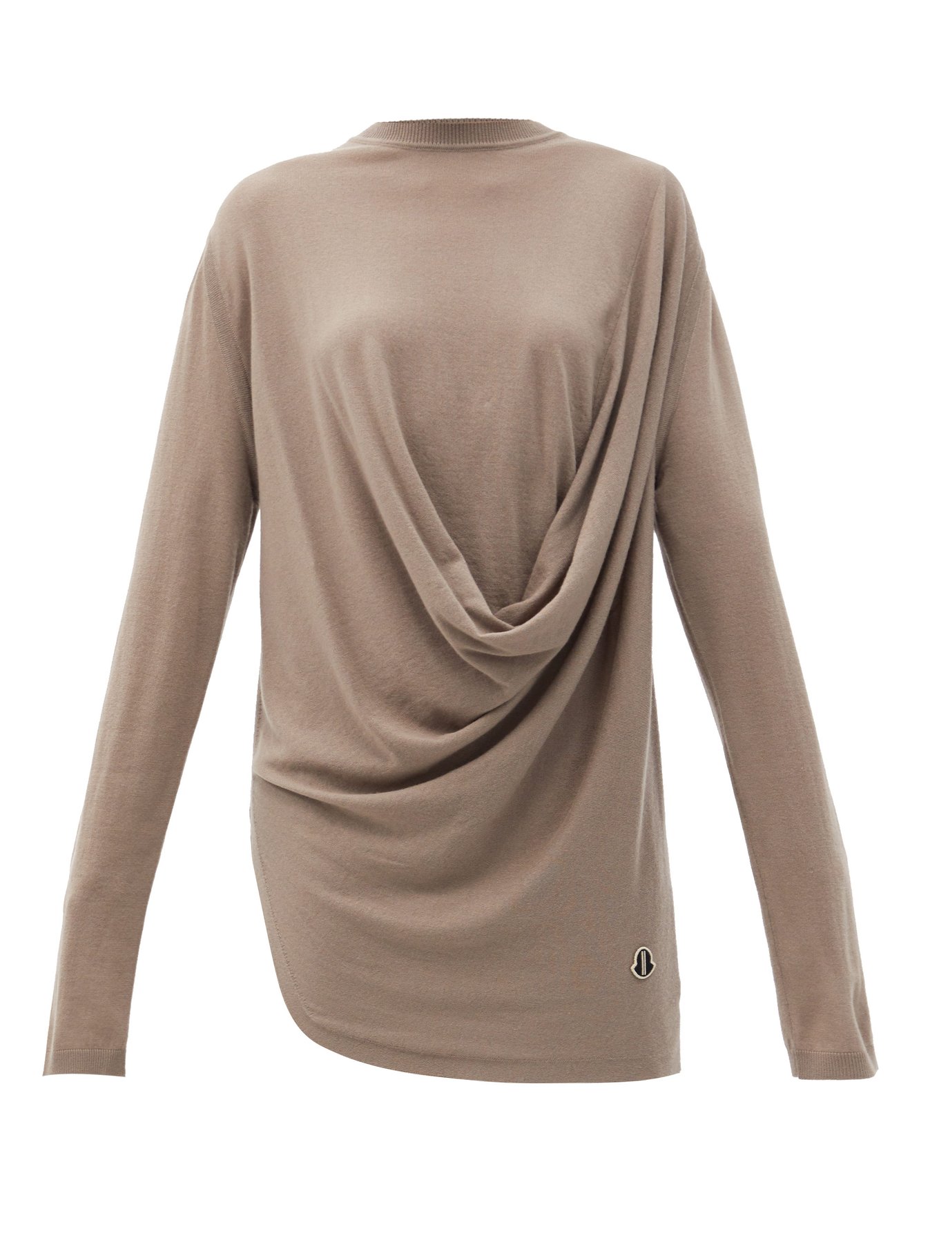 Drape-front cashmere top video