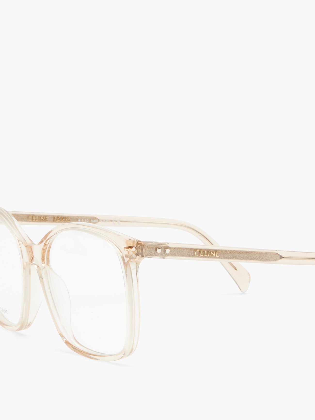 Clear Hipster Oversized Acetate Square Eyeglasses