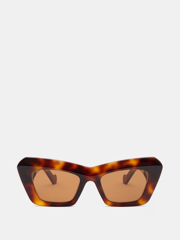 LOEWE Eyewear (LOEWE) Anagram cat-eye tortoiseshell-acetate sunglasses