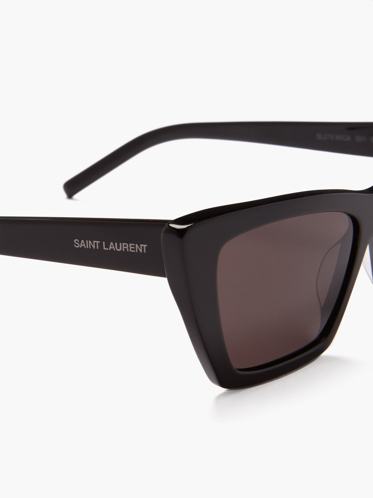 Saint Laurent Mica Cat-Eye Acetate Sunglasses  Saint laurent, Heart face  shape, Cat eye frames