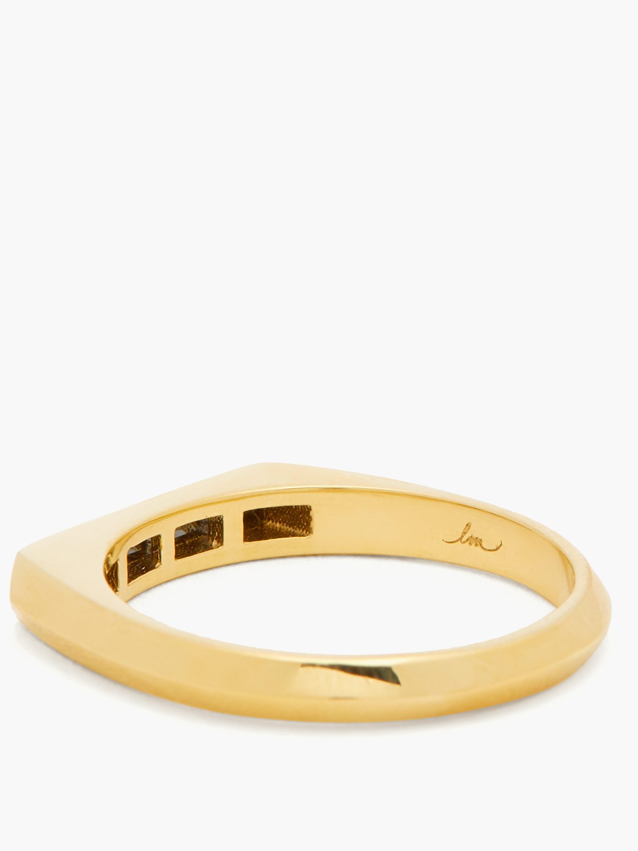 Knife Edge Baguette Flat Top Ring - Lizzie Mandler