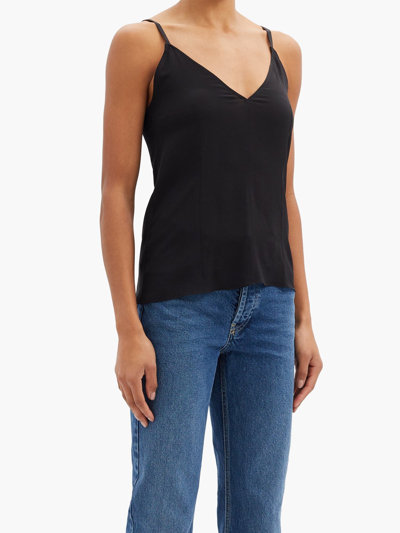 Chelle - V-Neck Cami Top - Black – This is Unfolded