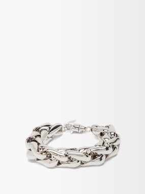 Lauren Rubinski Wheat-chain 14kt white-gold bracelet