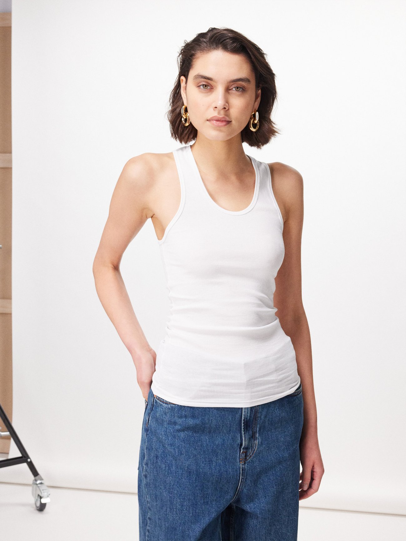 Ribbed Tank Top - WARDROBE.NYC, Luxury Designer Fashion