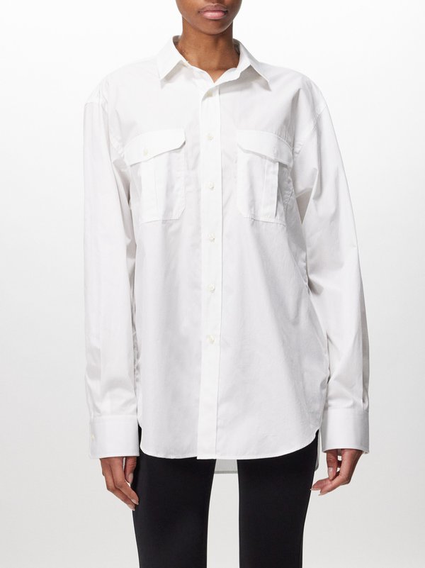 WARDROBE.NYC Release 03 oversized cotton-poplin shirt
