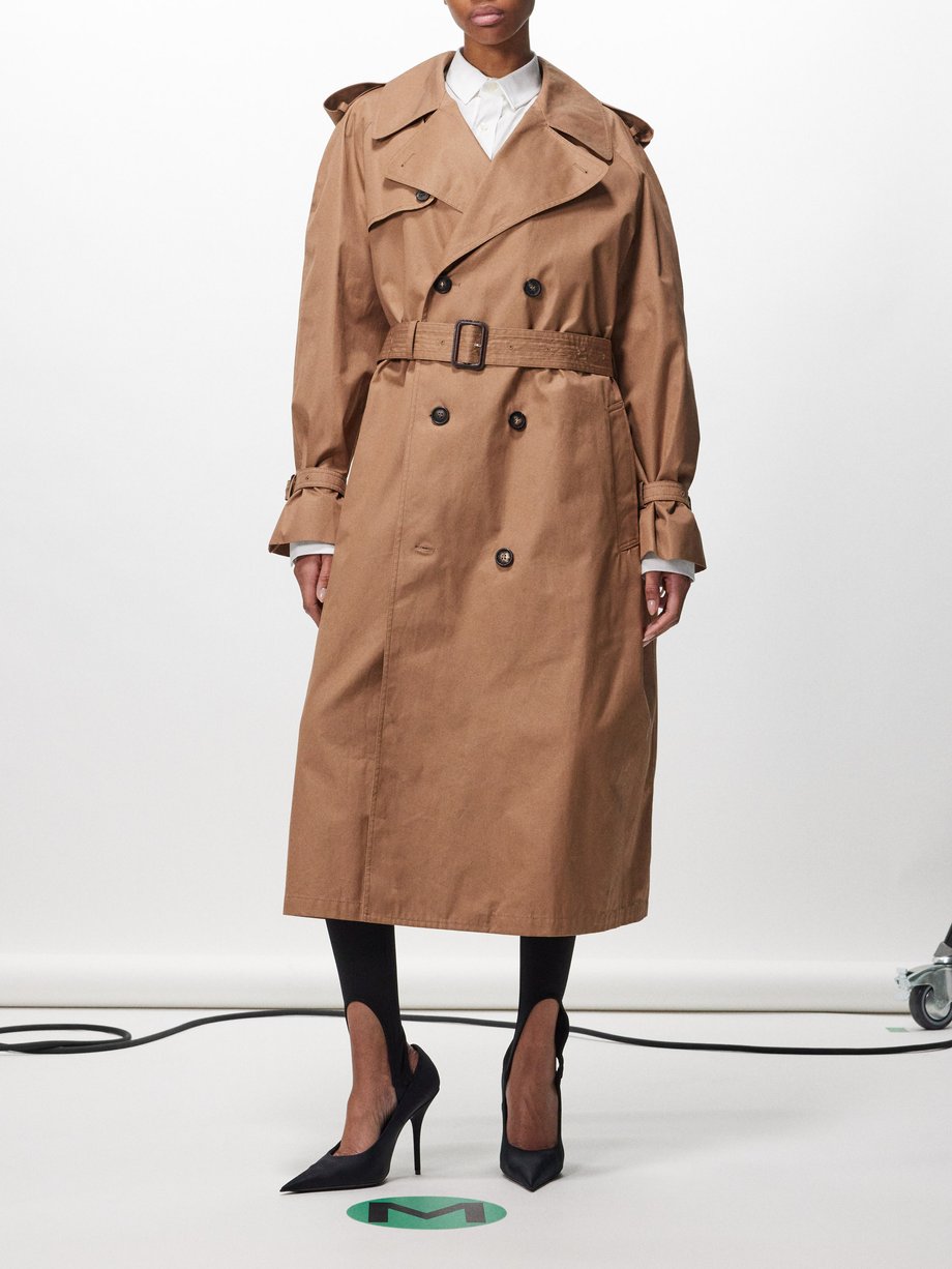 Camel Release 04 cotton-drill trench coat | WARDROBE.NYC | MATCHES UK