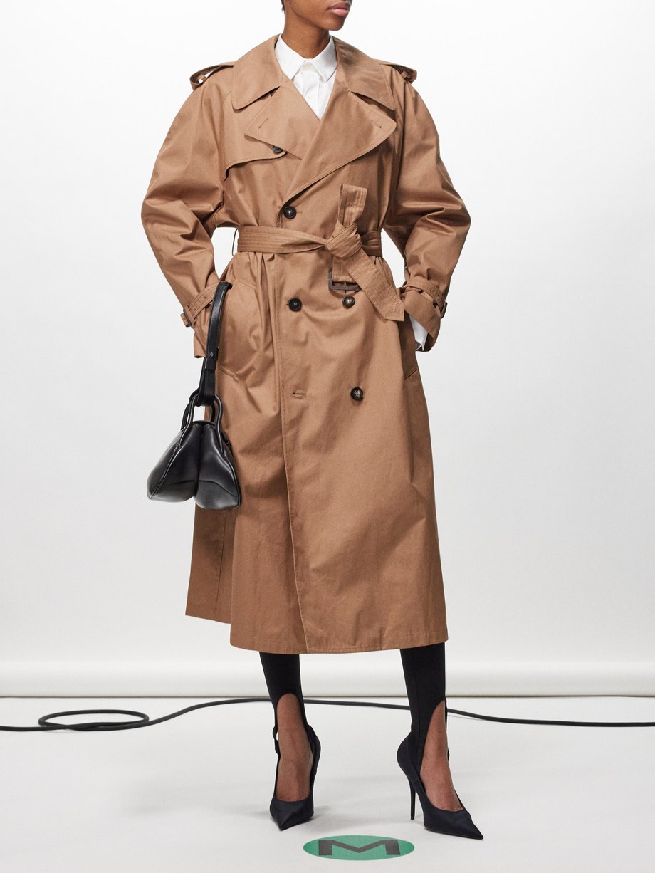 Camel Release 04 cotton-drill trench coat | WARDROBE.NYC | MATCHES UK