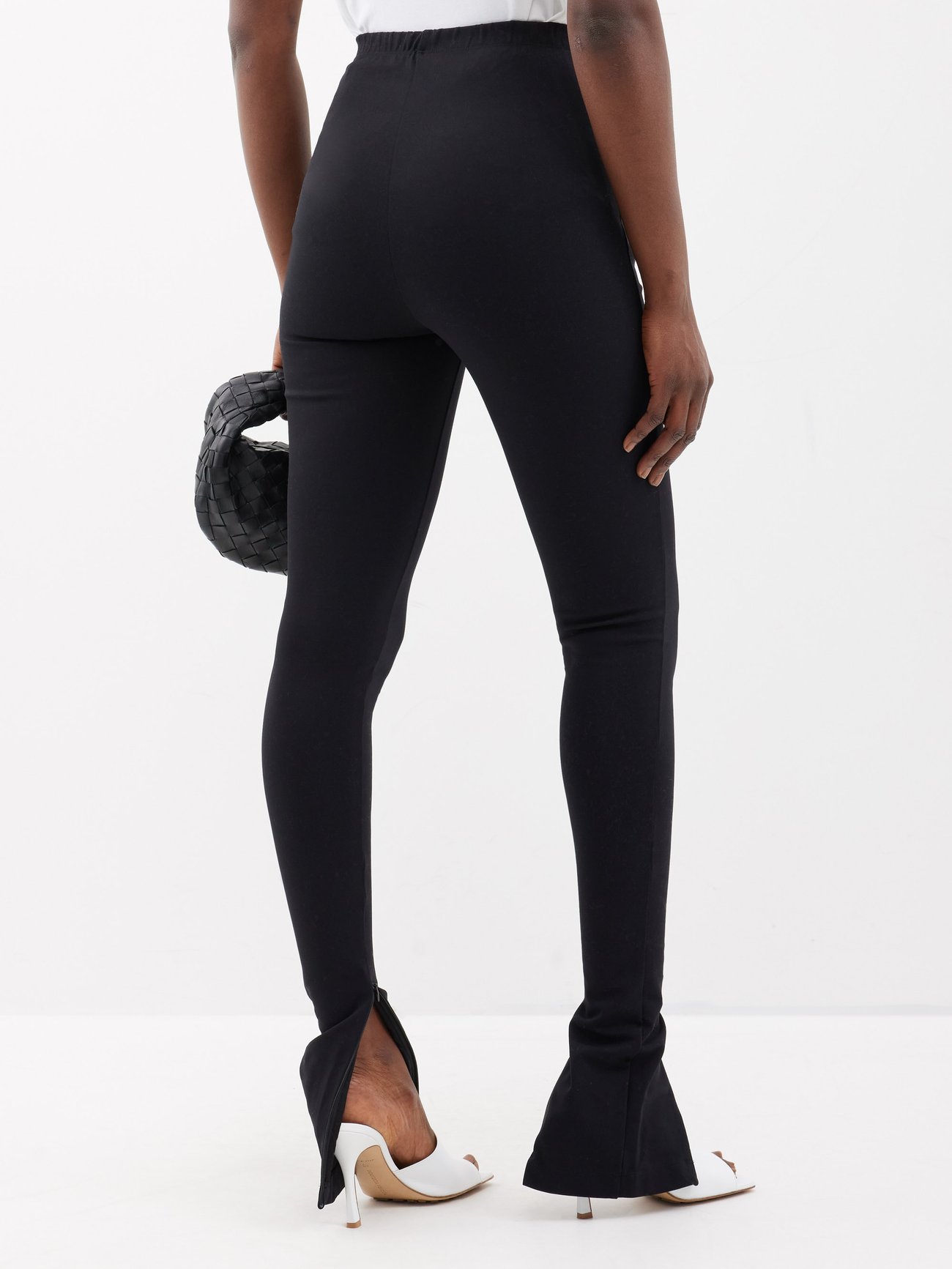 Wardrobe NYC Stretch-velvet Leggings in Black