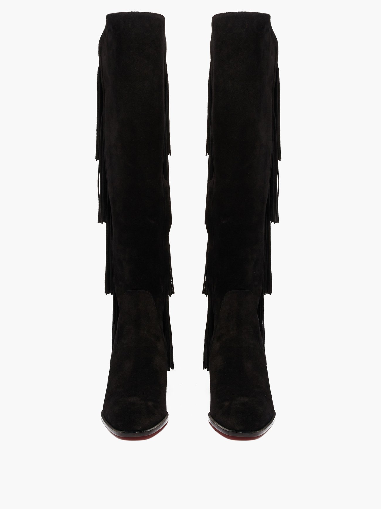 Christian Louboutin BOOT LION 55 Suede Fringe Over Knee High Boots