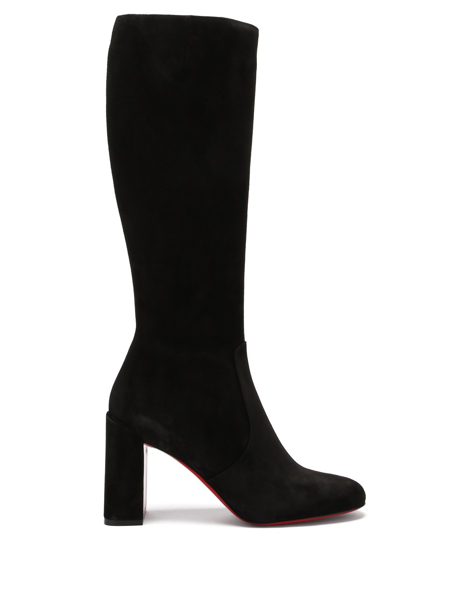 Black 85 suede knee-high boots | Christian |