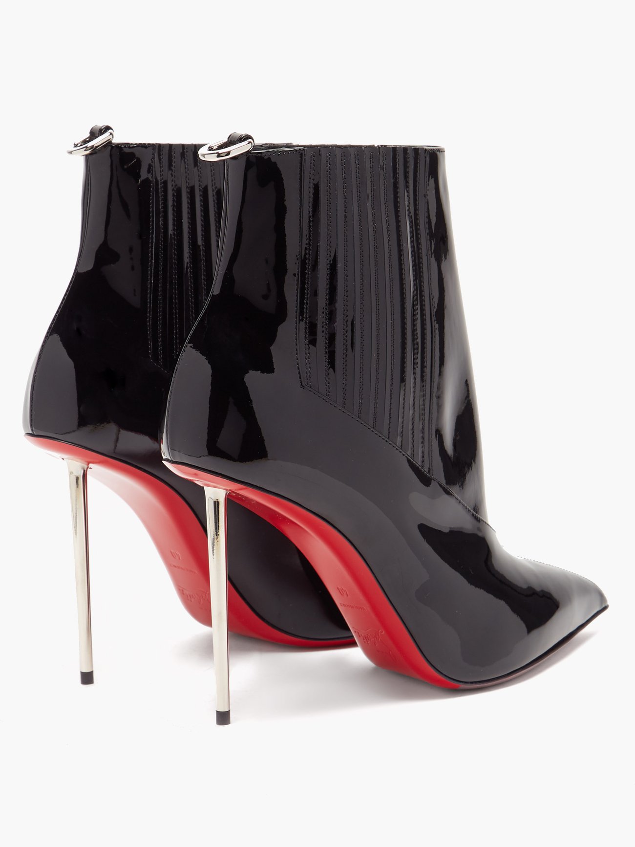 Christian Louboutin - Epic 100 Patent-leather Ankle Boots - Womens - Black
