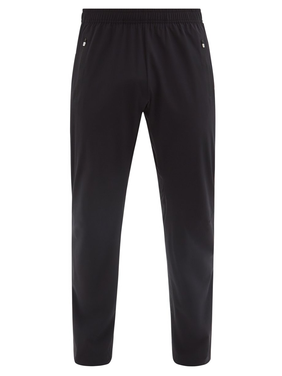 Black Zipped and drawstring-cuff shell track pants | On | MATCHES UK