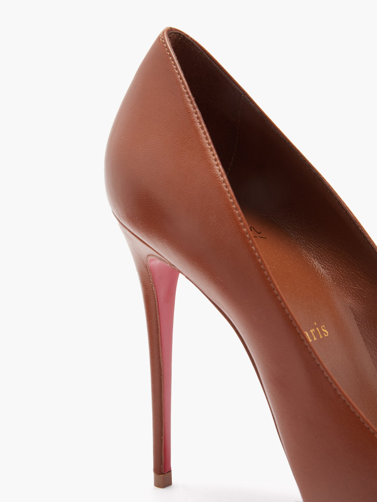 Kate 100 Leather Pumps in Brown - Christian Louboutin