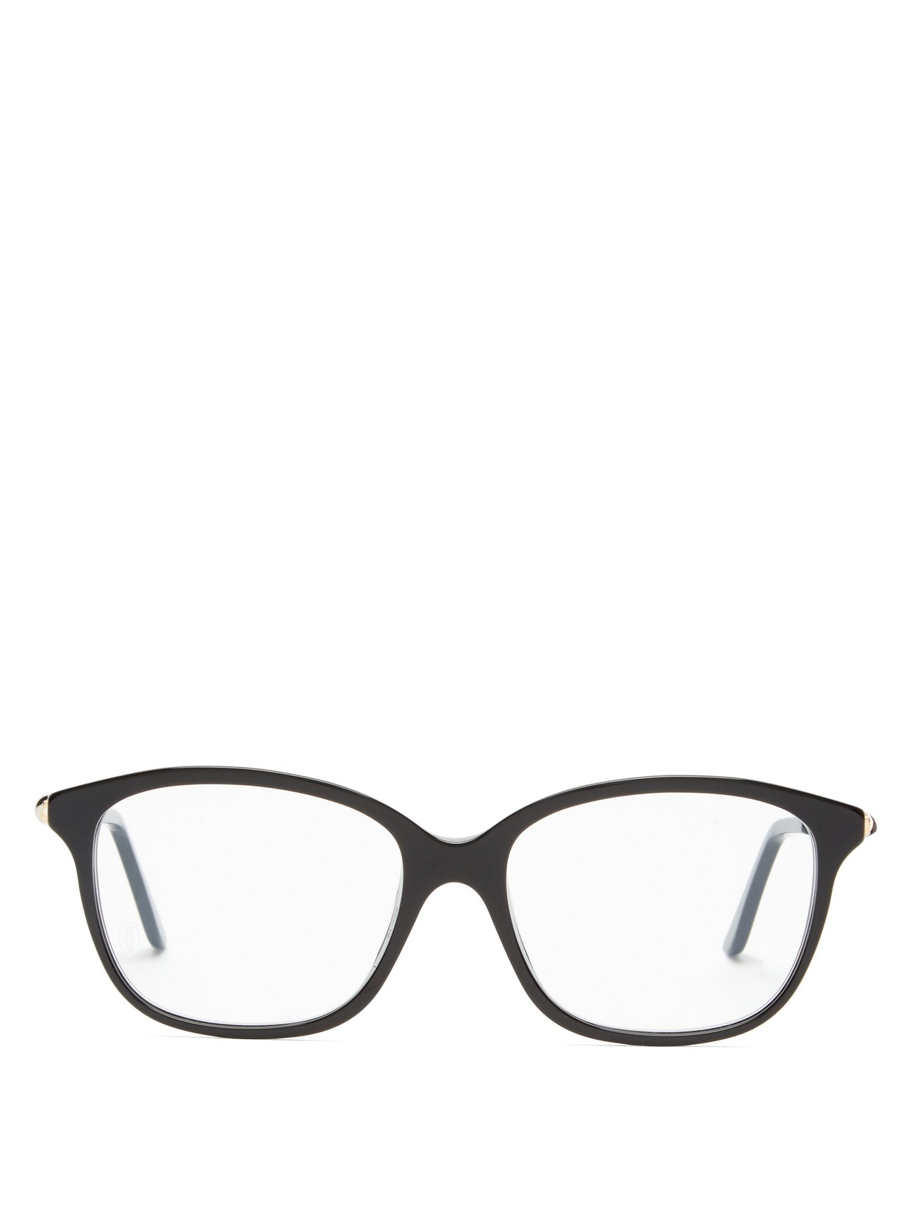Black Trinity square metal and acetate glasses | Cartier Eyewear ...