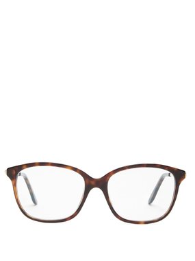Cartier Eyewear Trinity square metal and acetate glasses