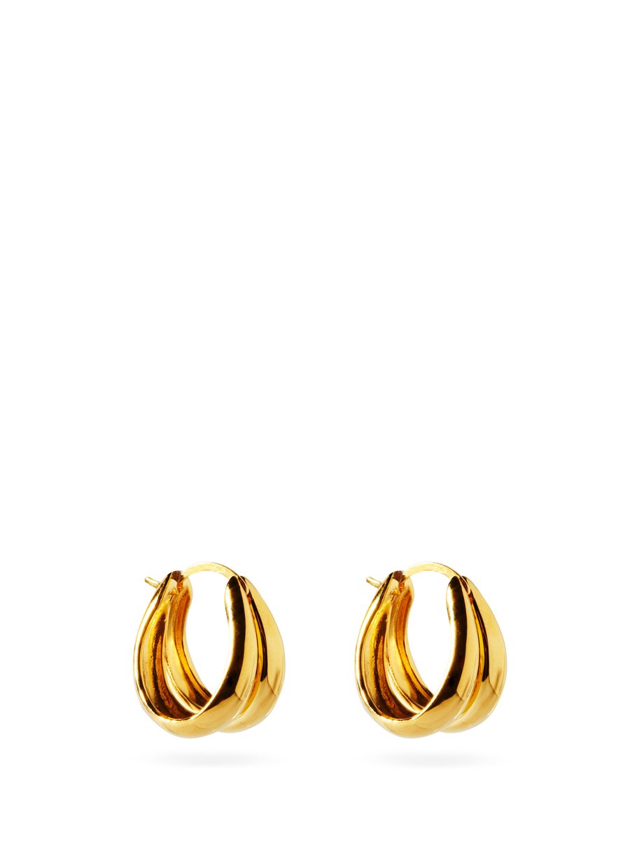 Sophie Buhai Double 18kt gold-vermeil hoop earrings