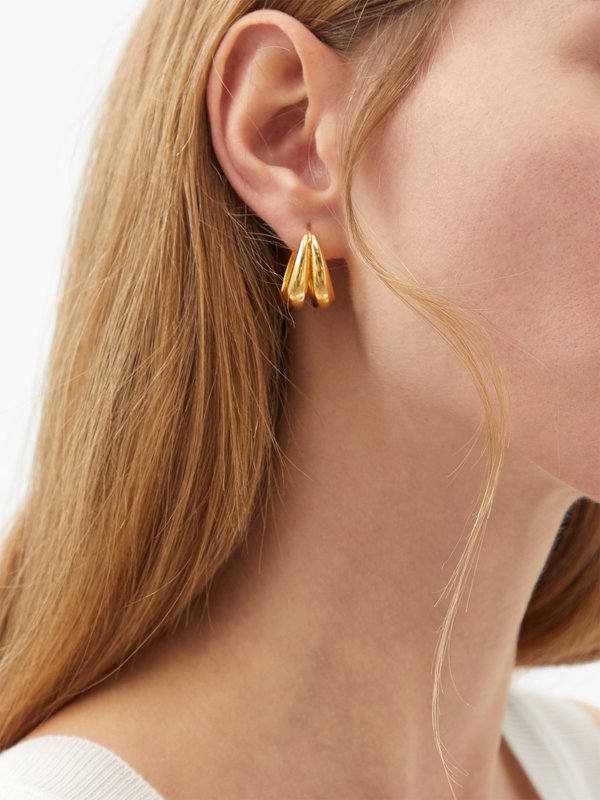 Sophie Buhai Double 18kt gold-vermeil hoop earrings