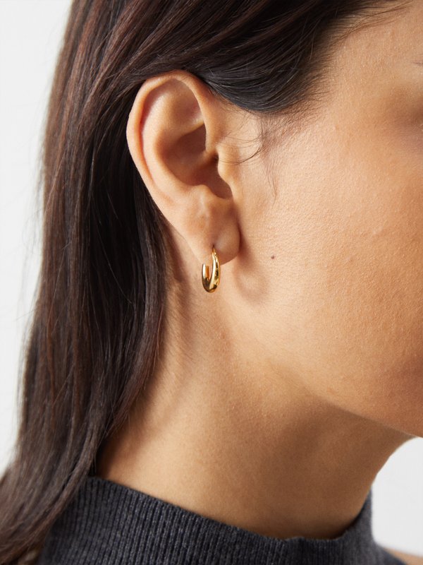 Sophie Buhai Tiny Essentials 18kt gold-vermeil hoop earrings