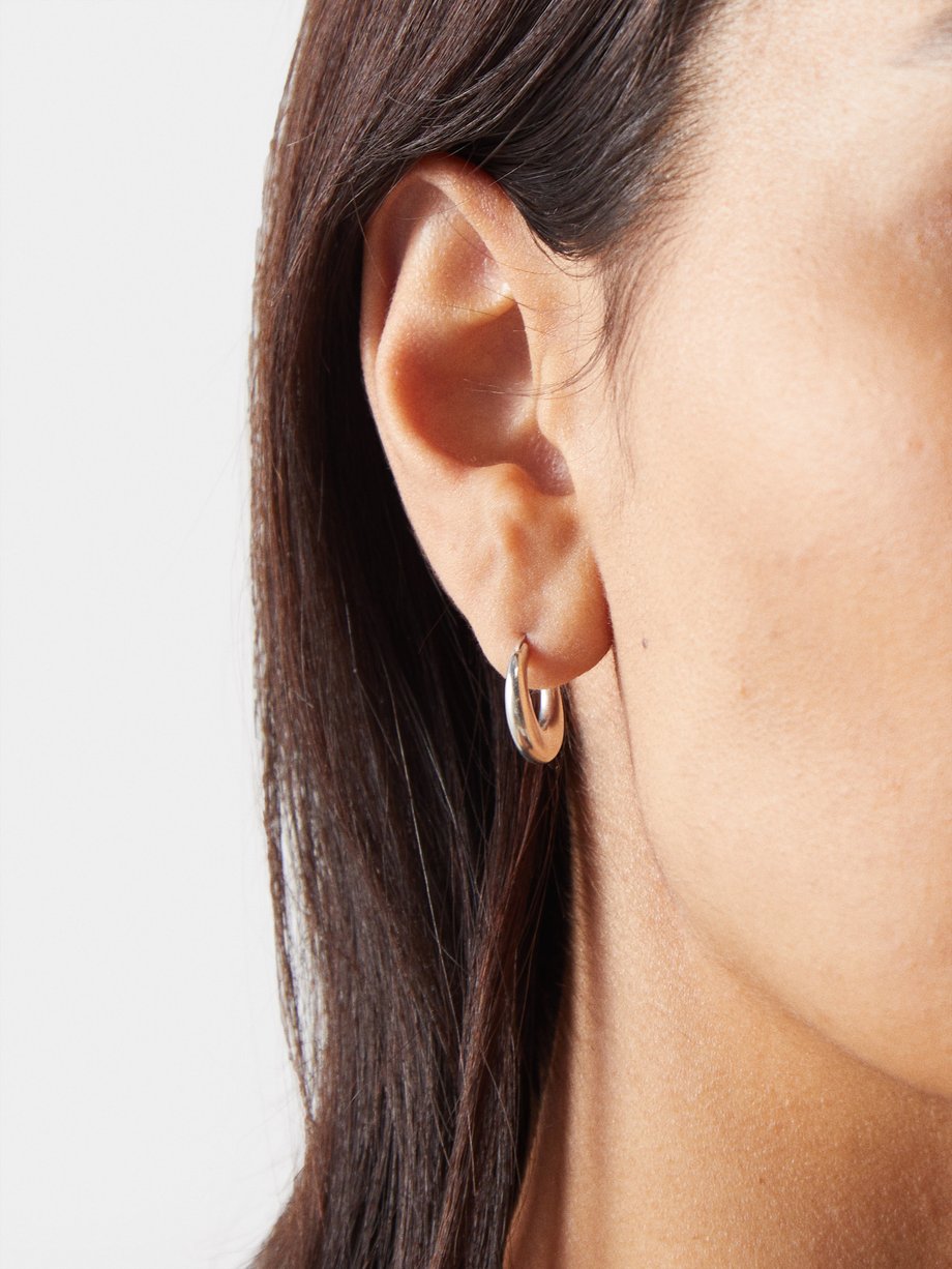 Silver Tiny Essentials sterling-silver hoop earrings | Sophie Buhai