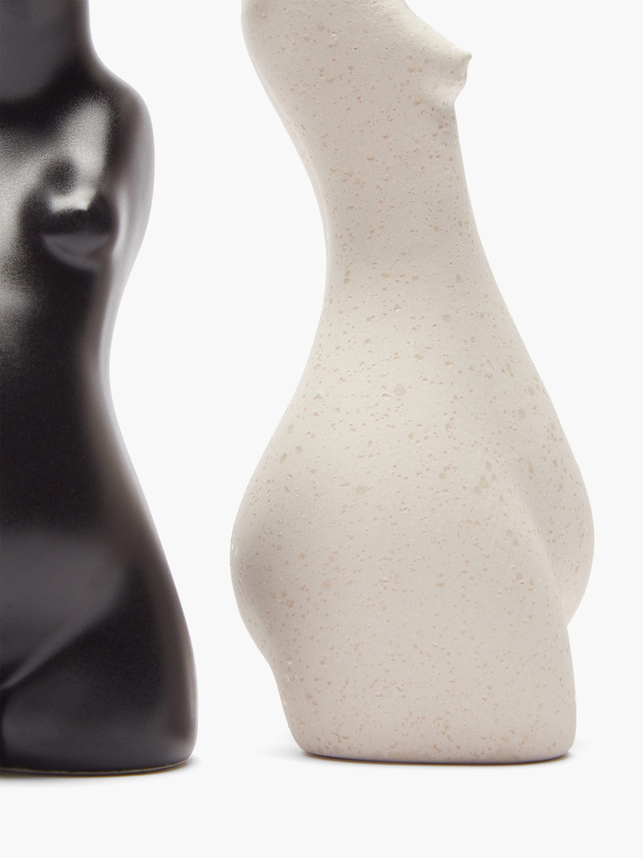 White Tit for Tat ceramic salt and pepper shakers Anissa