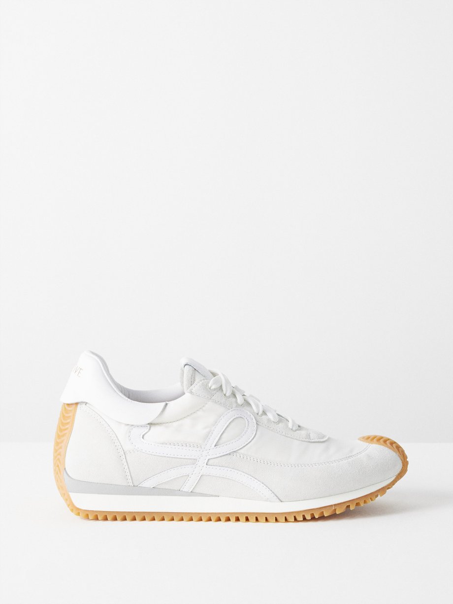 White Flow Runner shell and suede trainers | LOEWE | US