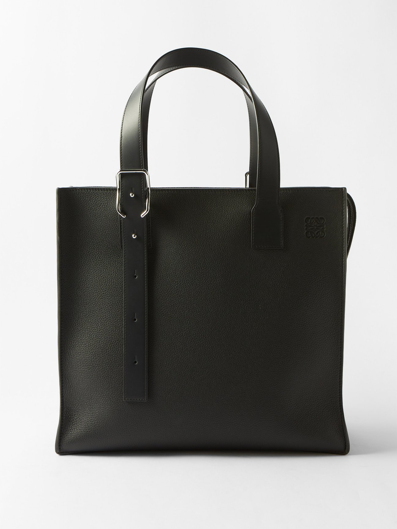 LOEWE ロエベ バックル レザートートバッグ ブラック