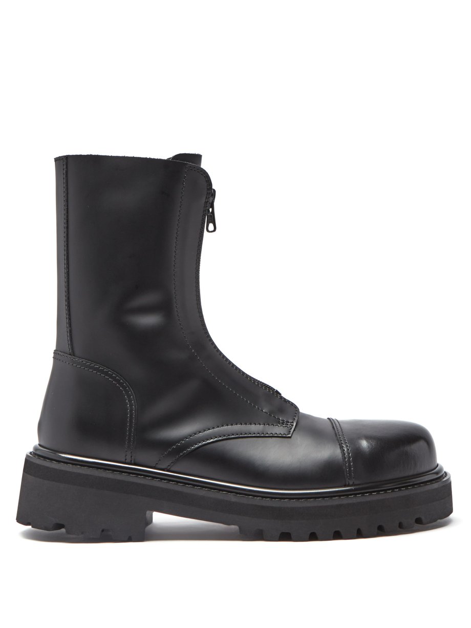 Black Leather ankle boots | Vetements | MATCHES UK