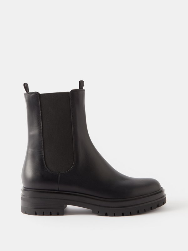 Black Chester leather Chelsea boots | Gianvito Rossi | MATCHES UK