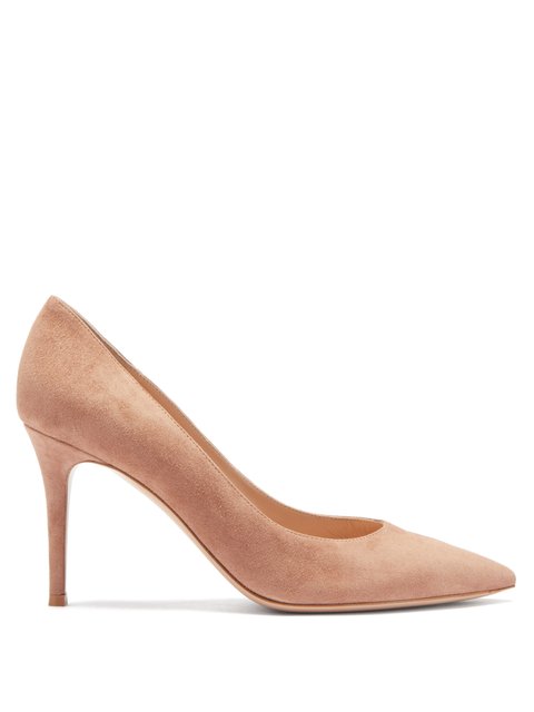 Beige Dolly 85 patent-leather pumps, Christian Louboutin