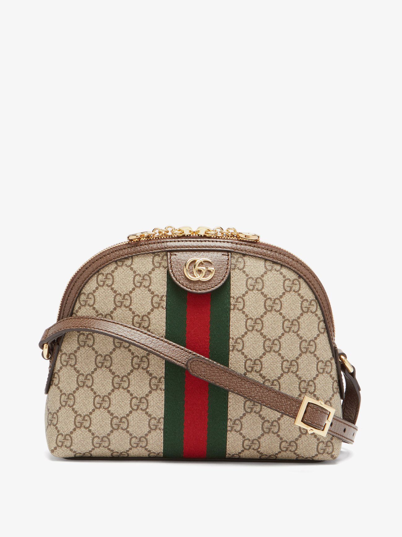 Gucci Neutral Ophidia Small gg Supreme Top Handle Bag - Women's